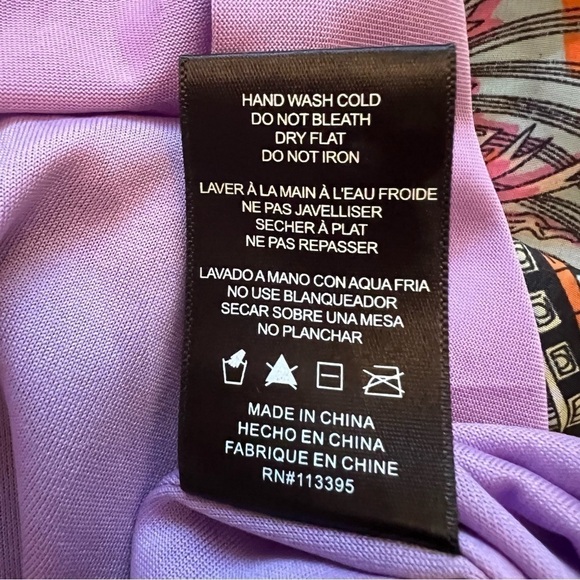 Ark & Co A-Line Cap Sleeve Mini Dress Boho Orange Multicolor Lined Back Zip Sz L - Picture 9 of 11